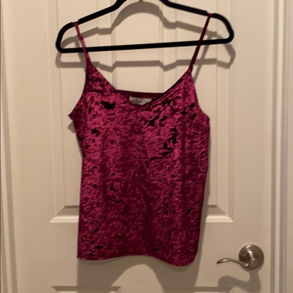 Cute crushed velvet camisole